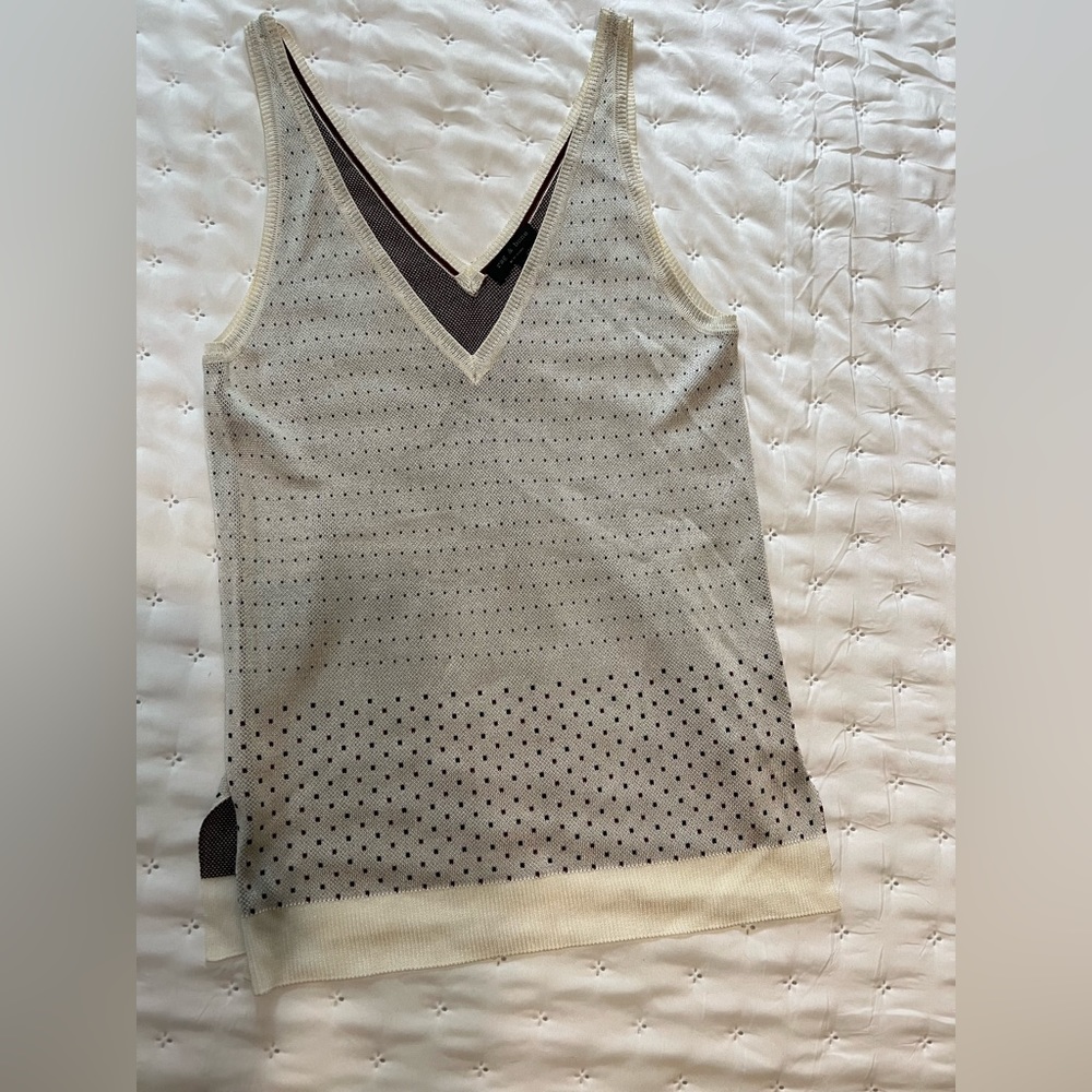 Rag & bone long line knit double v tank